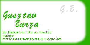 gusztav burza business card